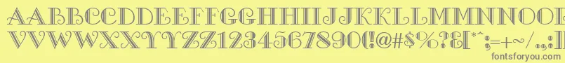 GeGalleria Font – Gray Fonts on Yellow Background