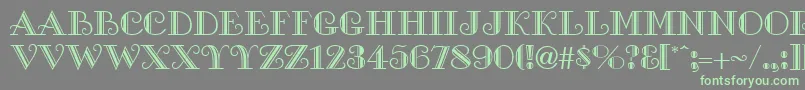 GeGalleria Font – Green Fonts on Gray Background