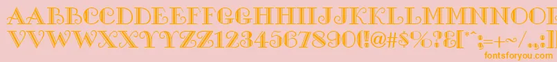 GeGalleria Font – Orange Fonts on Pink Background