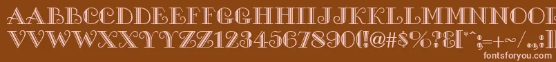 GeGalleria Font – Pink Fonts on Brown Background