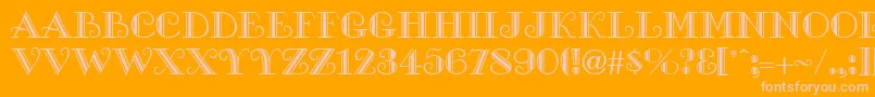 GeGalleria Font – Pink Fonts on Orange Background