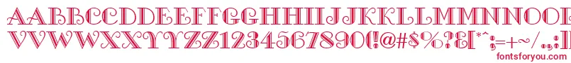 GeGalleria Font – Red Fonts on White Background