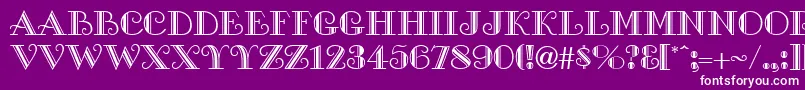 GeGalleria Font – White Fonts on Purple Background