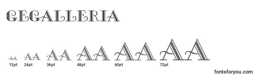 Tamaños de fuente GeGalleria
