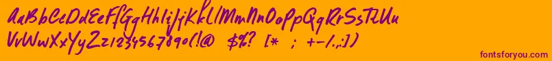 DkFormosa Font – Purple Fonts on Orange Background