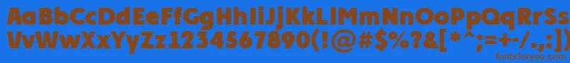 PlakatcmplExtrabold-fontti – ruskeat fontit sinisellä taustalla