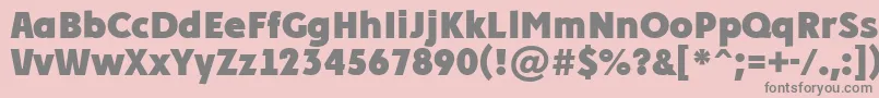 フォントPlakatcmplExtrabold – ピンクの背景に灰色の文字