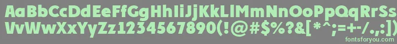 PlakatcmplExtrabold Font – Green Fonts on Gray Background