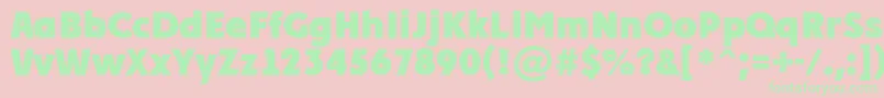 PlakatcmplExtrabold Font – Green Fonts on Pink Background
