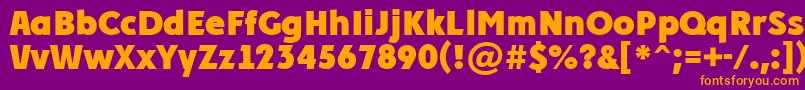 PlakatcmplExtrabold Font – Orange Fonts on Purple Background