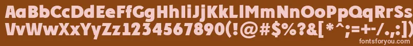 Шрифт PlakatcmplExtrabold – розовые шрифты на коричневом фоне