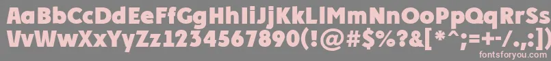 PlakatcmplExtrabold Font – Pink Fonts on Gray Background