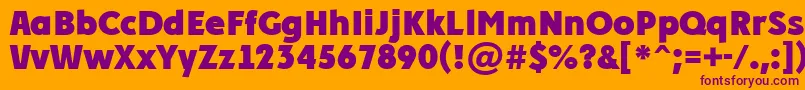 Police PlakatcmplExtrabold – polices violettes sur fond orange