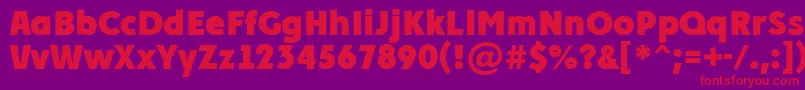 フォントPlakatcmplExtrabold – 紫の背景に赤い文字