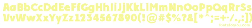 フォントPlakatcmplExtrabold – 黄色のフォント