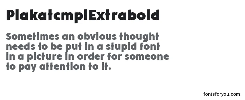 PlakatcmplExtrabold Font