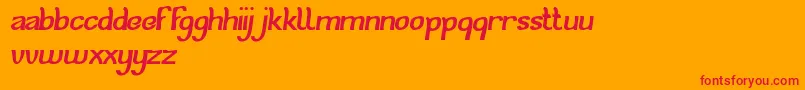 CatEyes-Schriftart – Rote Schriften auf orangefarbenem Hintergrund