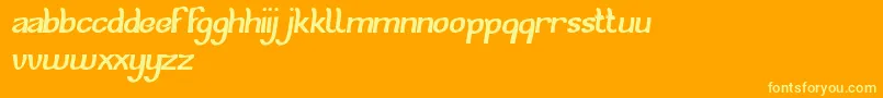 CatEyes Font – Yellow Fonts on Orange Background