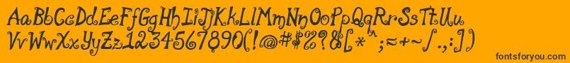 MoonpieALaMonde Font – Black Fonts on Orange Background