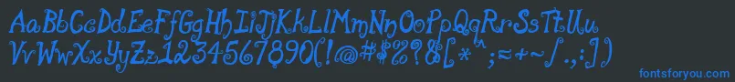 MoonpieALaMonde Font – Blue Fonts on Black Background