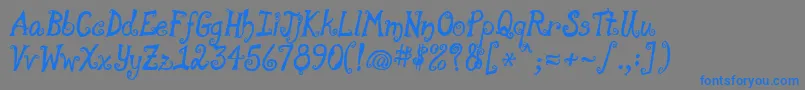 MoonpieALaMonde Font – Blue Fonts on Gray Background