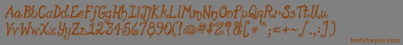 MoonpieALaMonde Font – Brown Fonts on Gray Background