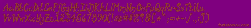 MoonpieALaMonde Font – Brown Fonts on Purple Background