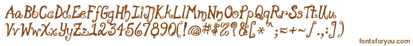 MoonpieALaMonde Font – Brown Fonts on White Background