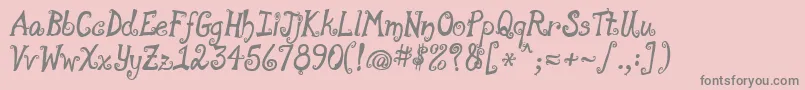 MoonpieALaMonde Font – Gray Fonts on Pink Background