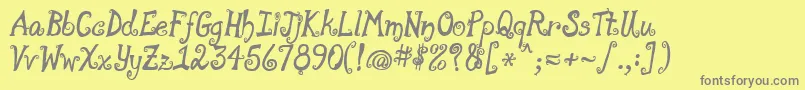 MoonpieALaMonde Font – Gray Fonts on Yellow Background