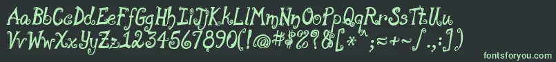 MoonpieALaMonde Font – Green Fonts on Black Background