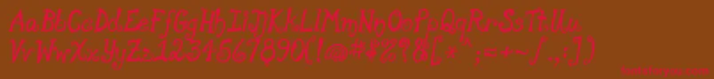 MoonpieALaMonde Font – Red Fonts on Brown Background