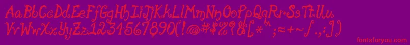 MoonpieALaMonde Font – Red Fonts on Purple Background