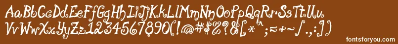 MoonpieALaMonde Font – White Fonts on Brown Background