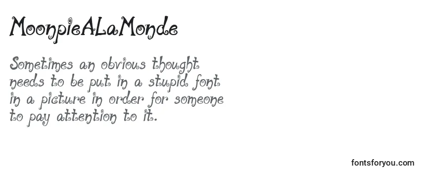 Review of the MoonpieALaMonde Font
