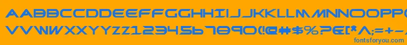 PrometheanBoldExpanded Font – Blue Fonts on Orange Background