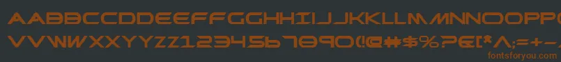 Шрифт PrometheanBoldExpanded – коричневые шрифты на чёрном фоне