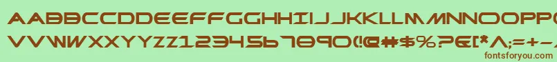 PrometheanBoldExpanded Font – Brown Fonts on Green Background