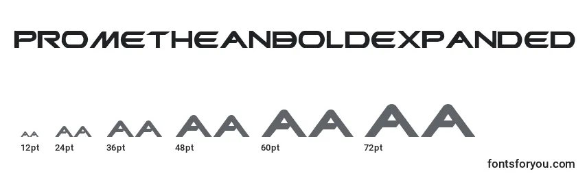 PrometheanBoldExpanded Font Sizes