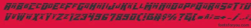 WhiskeyBravoVictorLaspro Font – Black Fonts on Red Background