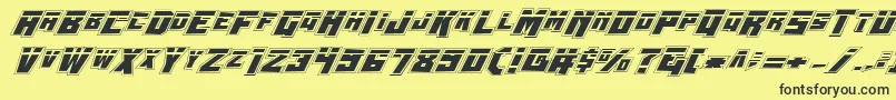 WhiskeyBravoVictorLaspro Font – Black Fonts on Yellow Background