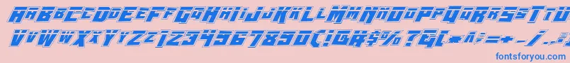 WhiskeyBravoVictorLaspro Font – Blue Fonts on Pink Background