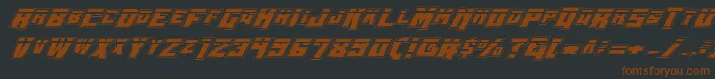 WhiskeyBravoVictorLaspro Font – Brown Fonts on Black Background