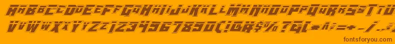 WhiskeyBravoVictorLaspro Font – Brown Fonts on Orange Background