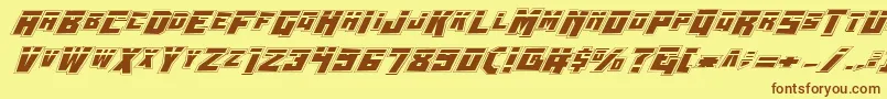 WhiskeyBravoVictorLaspro Font – Brown Fonts on Yellow Background