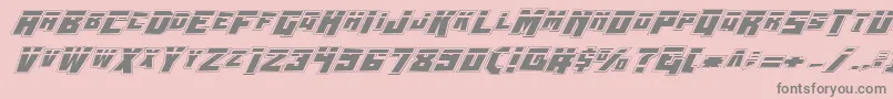 WhiskeyBravoVictorLaspro Font – Gray Fonts on Pink Background