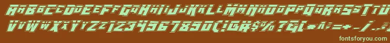 WhiskeyBravoVictorLaspro Font – Green Fonts on Brown Background