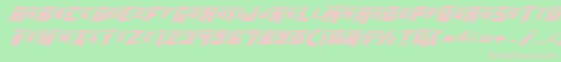 WhiskeyBravoVictorLaspro Font – Pink Fonts on Green Background