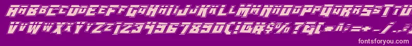 WhiskeyBravoVictorLaspro Font – Pink Fonts on Purple Background