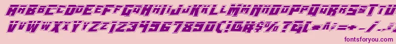 WhiskeyBravoVictorLaspro Font – Purple Fonts on Pink Background